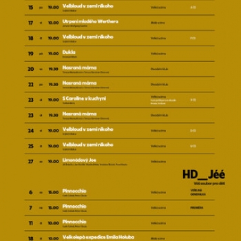 Horácké divadlo Jihlava - program září 