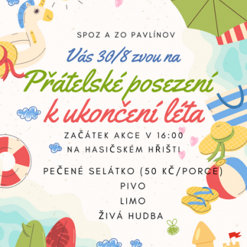 Přátelské posezení k ukončení léta